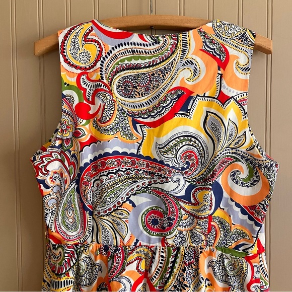 Tommy Hilfiger Colourful Paisley 100% Cotton Dress Women’s Size 10 - Picture 7 of 12